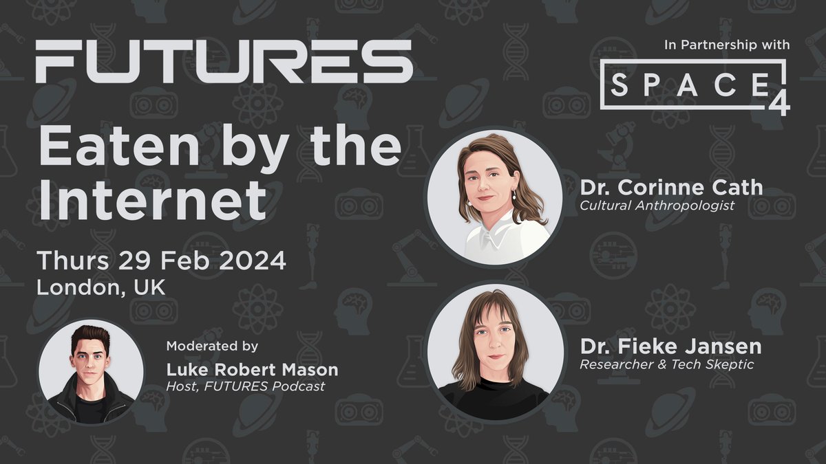 Luke Robert Mason (@lukerobertmason) on Twitter photo 🛜 Join @C___CS & @FiekeJ for a discussion on the politics of #internet #infrastructure & their new book, 'Eaten by the Internet' (<a href="/meatspacepress/">Meatspace Press</a>).
💡<a href="/FUTURESPodcast/">FUTURES Podcast</a> Live w/<a href="/HousmansBooks/">Housmans Bookshop</a>
🗓️ Thurs 29 Feb 2024, 6:30PM
📍 <a href="/space4coop/">SPACE4</a>, London, UK
🎟️ FREE: futurespodcast.net/events/eaten-i… 🛜 Join @C___CS & @FiekeJ for a discussion on the politics of #internet #infrastructure & their new book, 'Eaten by the Internet' (<a href="/meatspacepress/">Meatspace Press</a>).
💡<a href="/FUTURESPodcast/">FUTURES Podcast</a> Live w/<a href="/HousmansBooks/">Housmans Bookshop</a>
🗓️ Thurs 29 Feb 2024, 6:30PM
📍 <a href="/space4coop/">SPACE4</a>, London, UK
🎟️ FREE: futurespodcast.net/events/eaten-i…