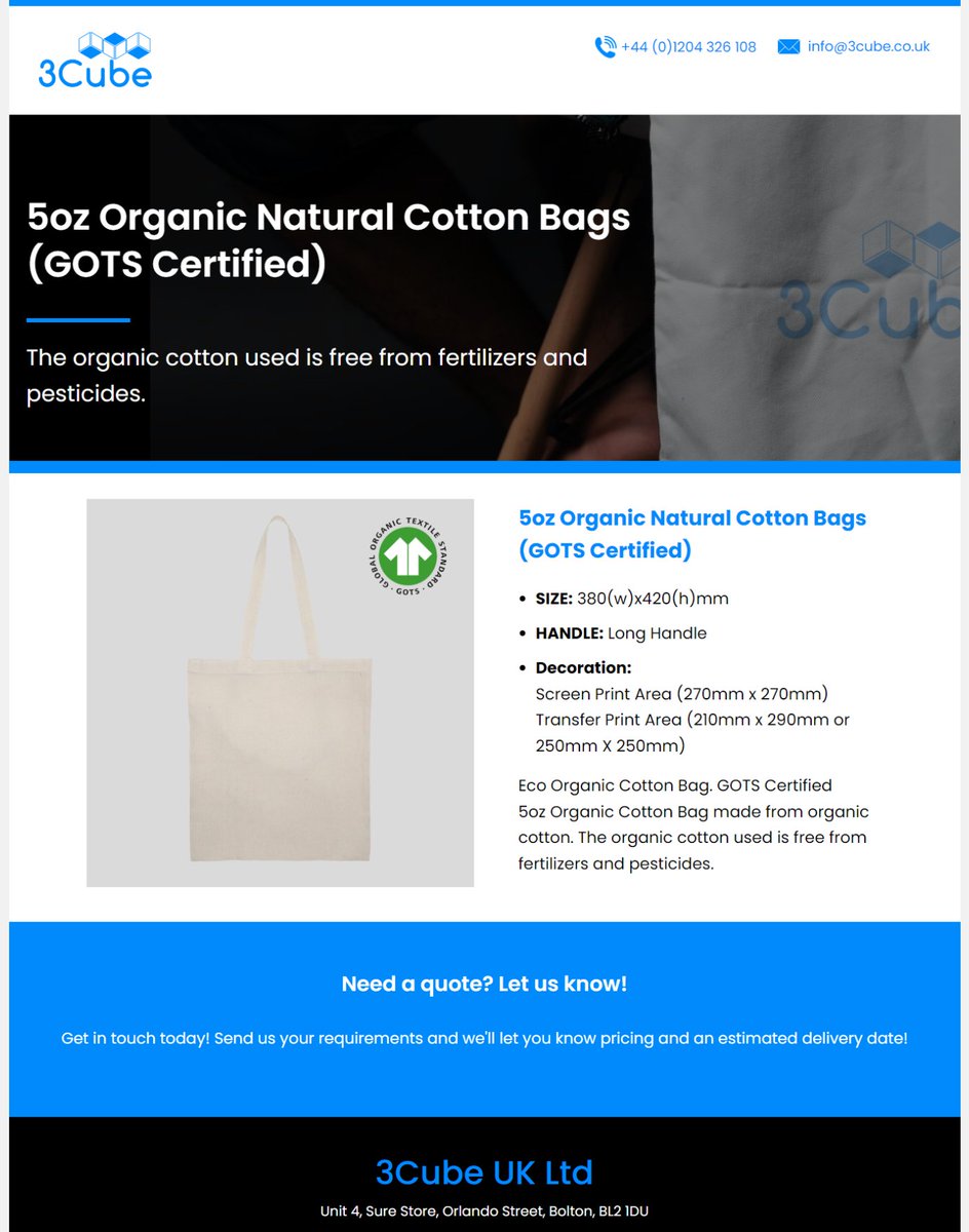 3CubeUKLTD's tweet photo. 🌱 Introducing our new line of sustainable bags! Made from 100% GOTS certified organic cotton, these eco-friendly bags are perfect for carrying all your essentials.  #organiccotton #sustainableliving #organiccotton #ecofriendly #GOTScertified 🌱 
  https://t.co/aL9CdsXAet https://t.co/NuhjdUfNAV