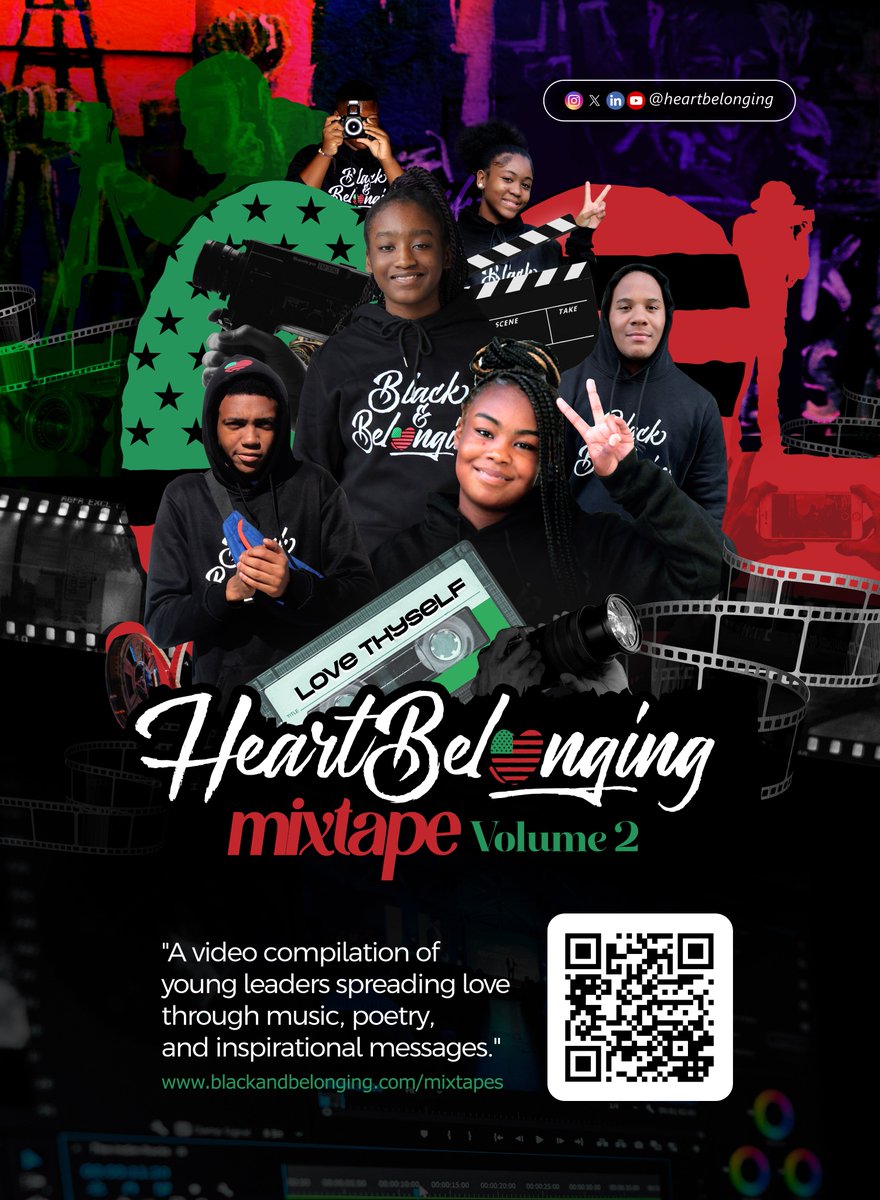 HeartBelonging's tweet photo. Few things are as important as loving yourself. In a world filled with messages that make young people question their identities, HeartBelonging Mixtape Volume 2 is all about making our youth feel comfortable in their own skin. 
#belonging #youthvoice #studentvoice https://t.co/BFzj66Avra