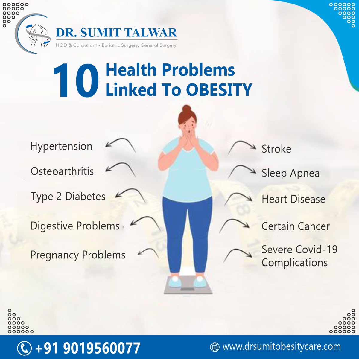 10 Health Problems Linked To Obesity

Consult Dr. Sumit Talwar, the Best Bariatric and general surgeon in Bangalore. Book an appointment with the best bariatric surgeon.

#drsumittalwar #drsumit #bariatricsurgeon #generalsurgeon #healthproblems #obesity #bangalore #contactus