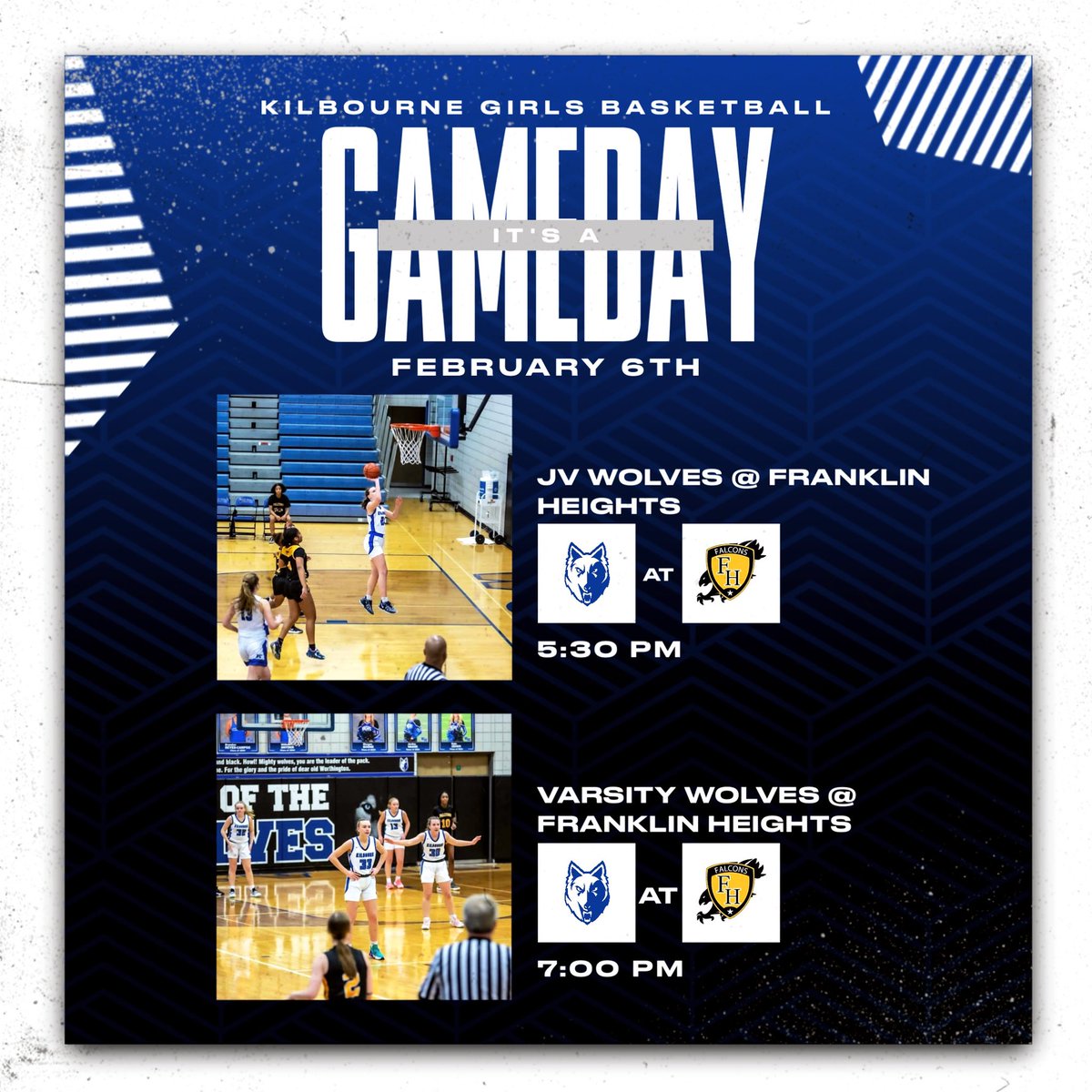 WKWBK's tweet image. IT’S A GAMEDAY!! We travel to Franklin Heights tonight!! JV 5:30, Varsity to follow!! #ForTheWolves