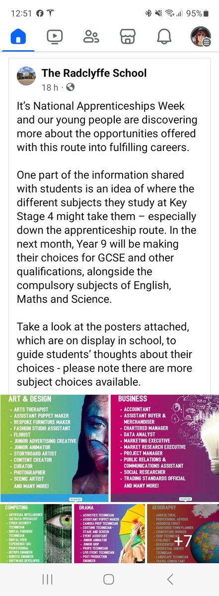 Hats off to <a href="/TheRadclyffe/">The Radclyffe School</a> - my son's school. THIS is how to promote #apprenticeships in school. Make it contextual to subjects the students may enjoy and show the job role.
#NAW2024 #skills4life
