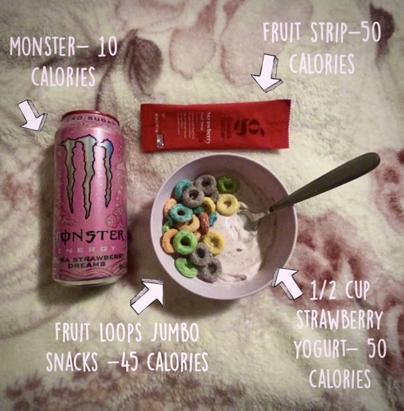 vewannabelovely's tweet photo. Today’s breakfast: 155 calories
I LOVE cereal and yogurt 💕
#mealspo #lowcal #smallportion #edtwt https://t.co/C9pM81nNUC