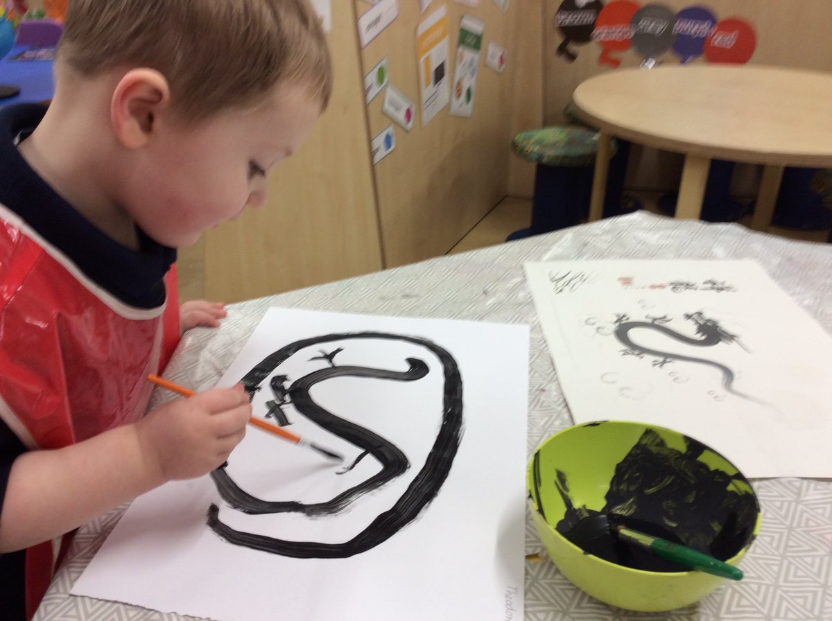 CamblesSchool's tweet photo. Team Pandas have been finding out all about Chines New Year and how it is celebrated. They have been really interested at looking at the different countries on the world map and have loved our Chinese themed writing area. #CamblesforthRE #CamblesforthEYFS https://t.co/NHMcUyFXWH
