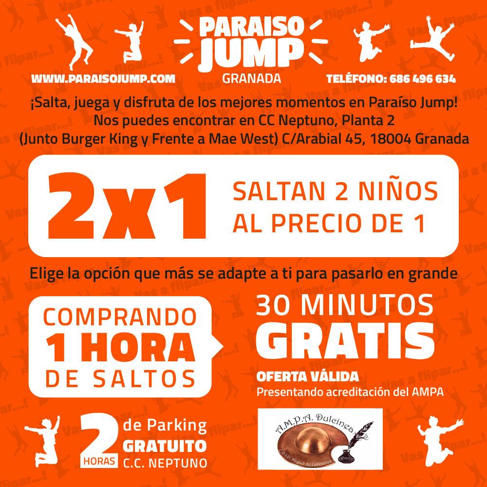 AMPADulcinea's tweet photo. ¿Tienes una tarde aburrida y no sabes que hacer?
Te pasamos esta oferta que te puede interesar.
Imprescindible presentar el carné de socio. https://t.co/fRfWzGX7ex