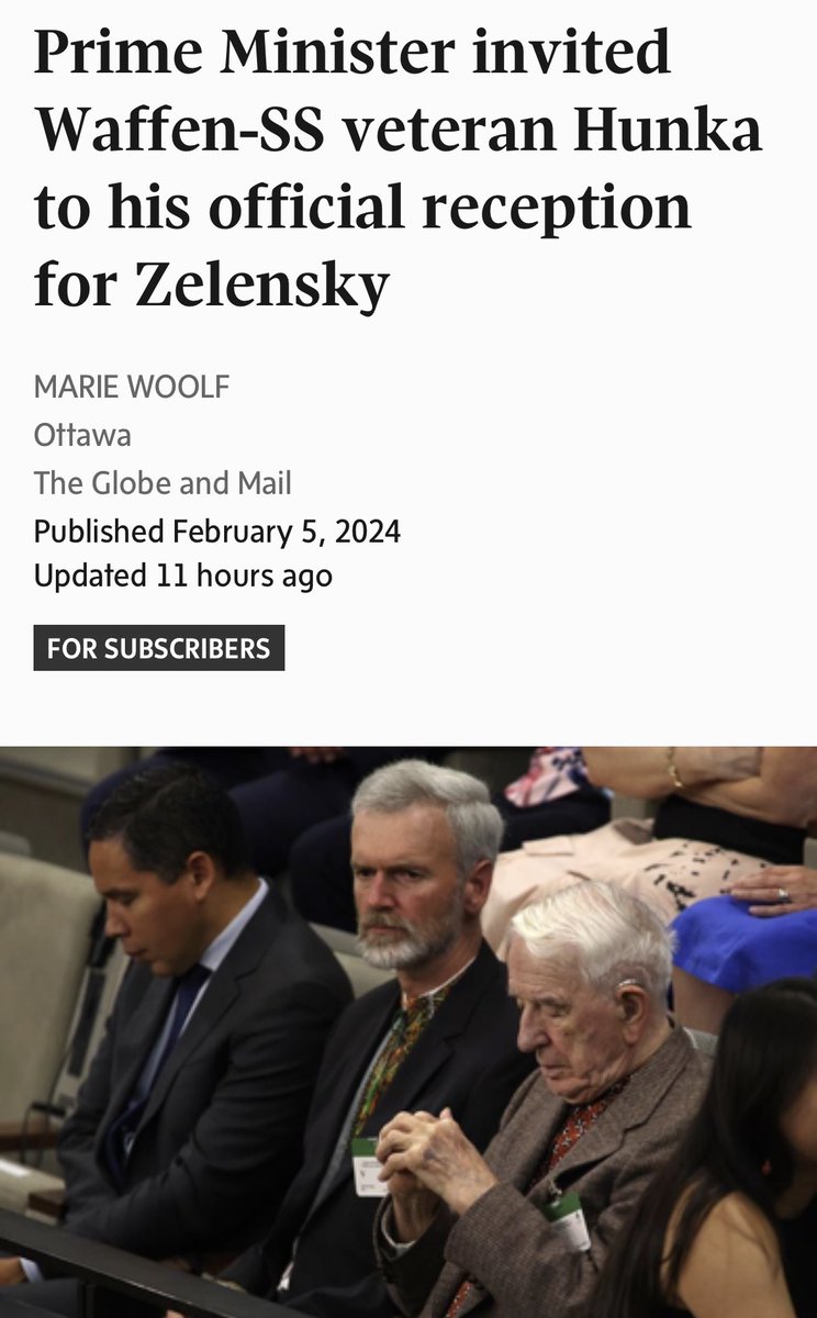 PierrePoilievre's tweet photo. So Trudeau lied again.

For months he’s been saying that only the Speaker invited the former Nazi to the Ukrainian President’s visit. It caused global embarrassment & a Russian propaganda win. 

Trudeau threw the Speaker—another “random Liberal”—under the bus for the failure. Now we learn Trudeau’s office invited the former Nazi to meet the Ukrainian President.

https://t.co/UiIAgImCbg