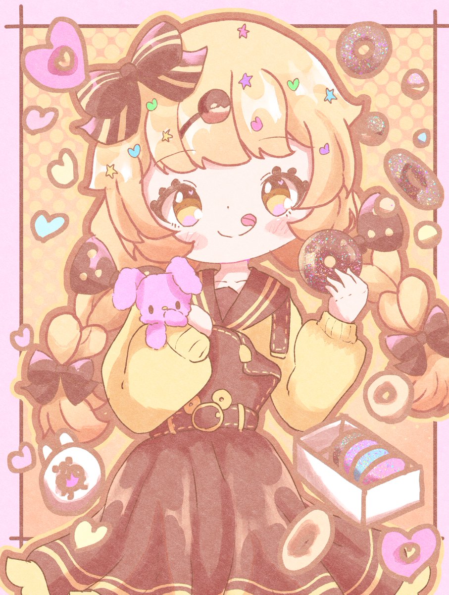 「#ラウンドワン限定プライズ イラストレーターのこた猫といいます ふんわりとした女」|こた猫🐱 🎤🎨3/10~/16colorful＆dreamy原宿デザインフェスタギャラリーのイラスト