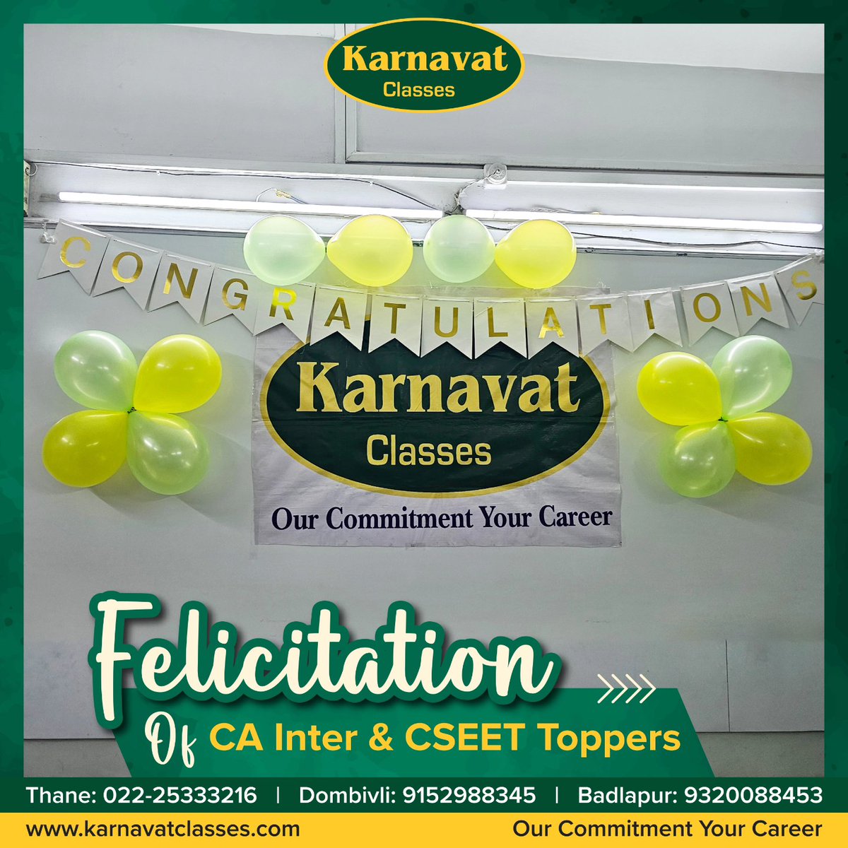 KarnavatCenter's tweet image. Meet Our CSEET and CA Inter Toppers! 🏆
A moment of pride as we felicitate our CSEET and CA Inter toppers for their incredible achievements! 🏅 🎉

#CAInter #CAInterStudents #CSEETStudents #CSEET #CSEETToppers #CAInterToppers #Toppers #Felicitation #AchievementUnlocked