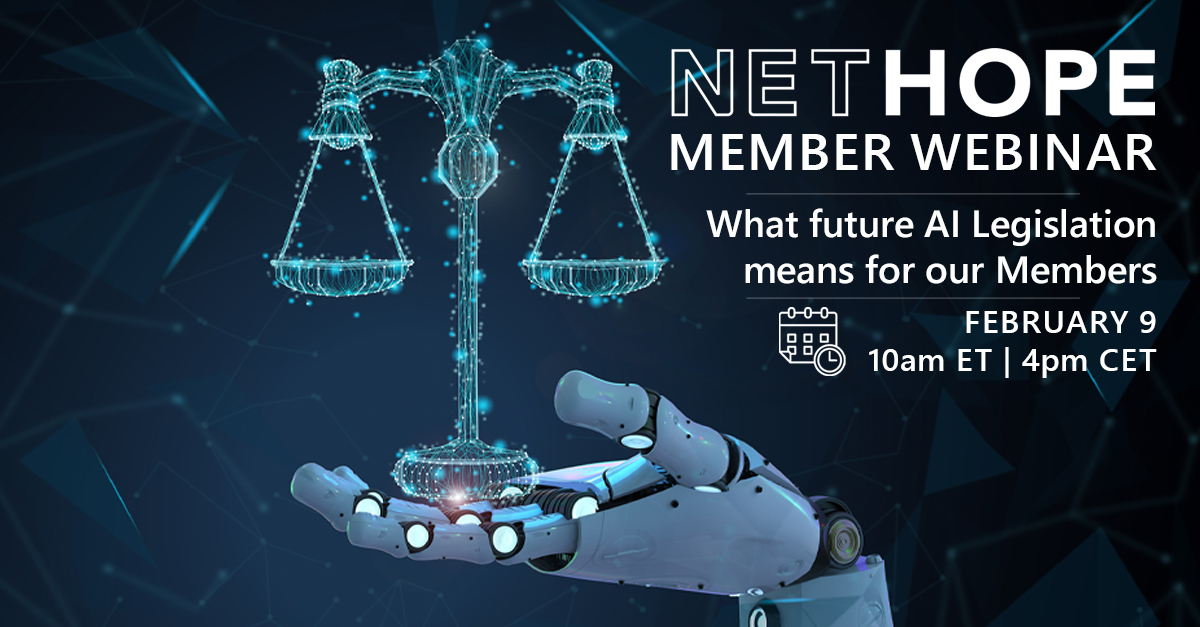 NetHope_org's tweet image. This webinar will discuss an overview of the legal &amp;amp; regulatory questions we face when using AI solutions. This webinar is open to staff of NetHope Members only. Members register here: bit.ly/3SvKyfe

#NetHope #NetHopeMembers #WeAreNetHope #CollectiveAction