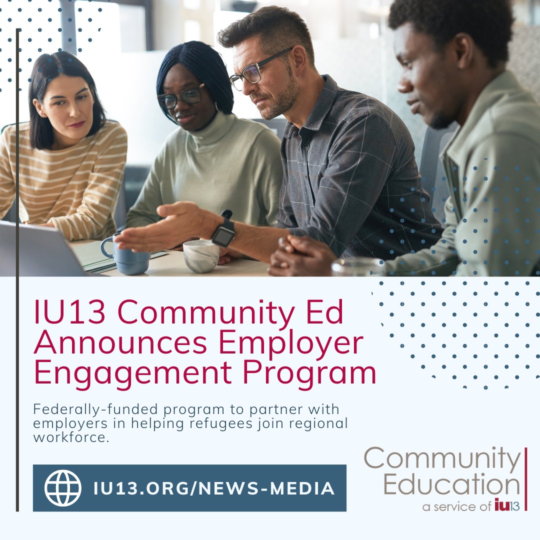 IU13 Community Education has partnered with Church World Service & The Literacy Council of Lancaster-Lebanon to support employers who want to hire refugees. Learn more about this exciting new program: hubs.li/Q02jFMmC0. @CWS_CROP