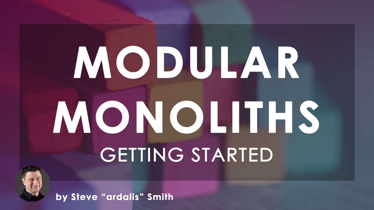 A new course called 'Getting Started: Modular Monoliths in .NET' is now available on @dometrain, and it was authored by Steve @ardalis Smith! In this course, Steve will teach you what Modular Monoliths are, how they differ from traditional monoliths and microservices and why they