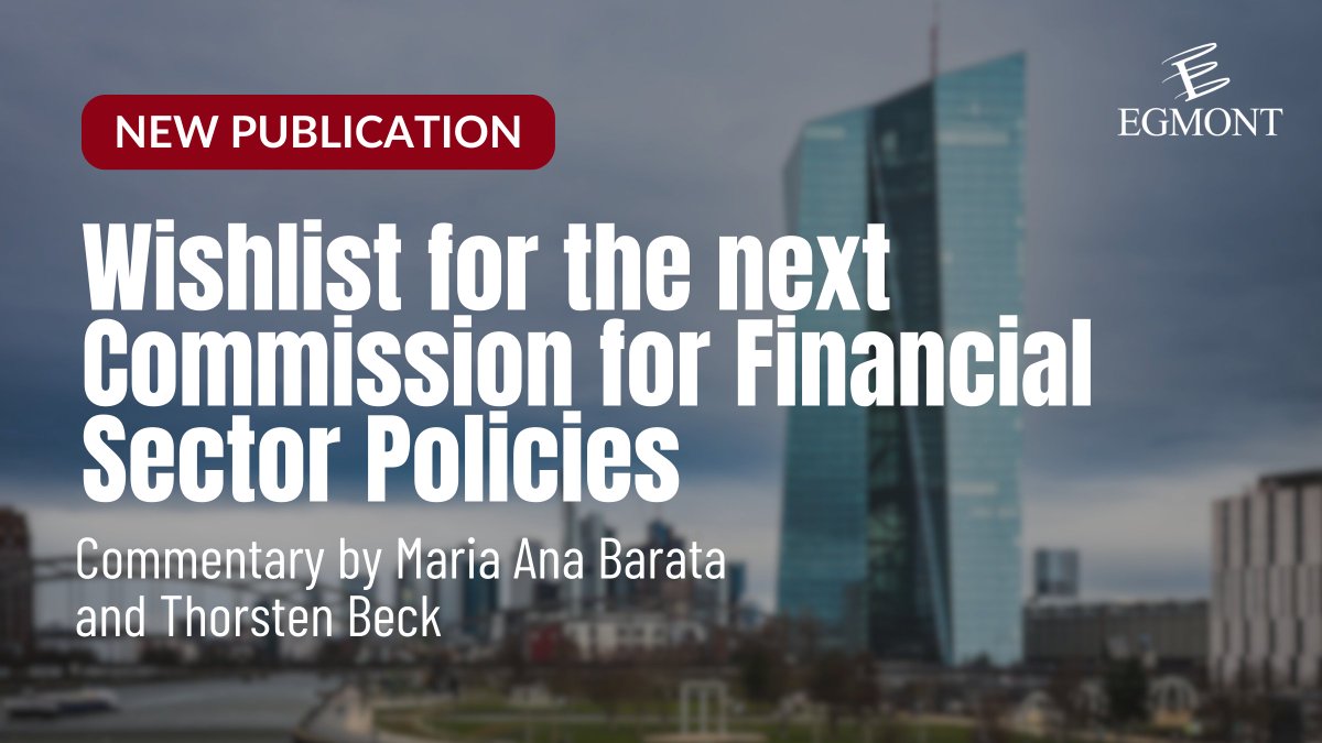 EgmontInstitute's tweet image. 🗎 𝗡𝗘𝗪 𝗣𝗨𝗕𝗟𝗜𝗖𝗔𝗧𝗜𝗢𝗡  

🧵(1/6) Looking to the next Commission, we hope for the adoption of the Crisis Management and Deposit Insurance package, aiming to address regulatory gaps in the EU resolution framework #EU #FinancialSector #MariaAnaBarata @TL_Beck_Firenze