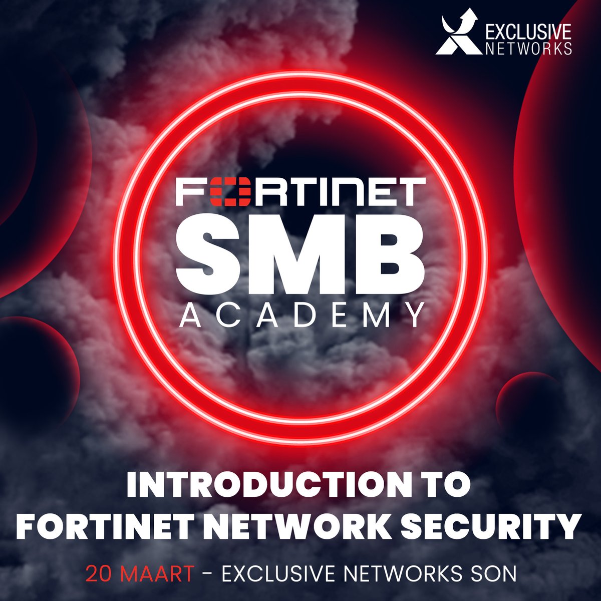 Op 20 maart gaat de SMB Academy van start!

Leer alle basisprincipes van het installeren van de FortiGate en hoe je deze in kunt zetten voor netwerkprotectie. 
Meer informatie en inschrijven: ow.ly/WgSV50Qyblq

#WeAreExclusive #ExclusiveNetworksNL #Fortinet #SMBacademy