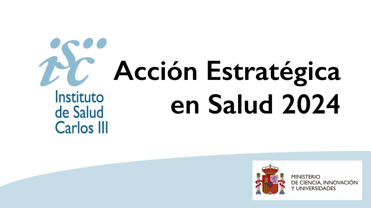 Hoy nos desplazamos a Toledo para celebrar en @HNParaplejicos (10:30) una jornada informativa sobre la Acción Estratégica en Salud #AES24, principal herramienta para financiar en España I+D+I en salud. Programa ➡️ isciii.es/Noticias/Agend… Streaming ➡️ youtube.com/live/ifZ8kMKR6…