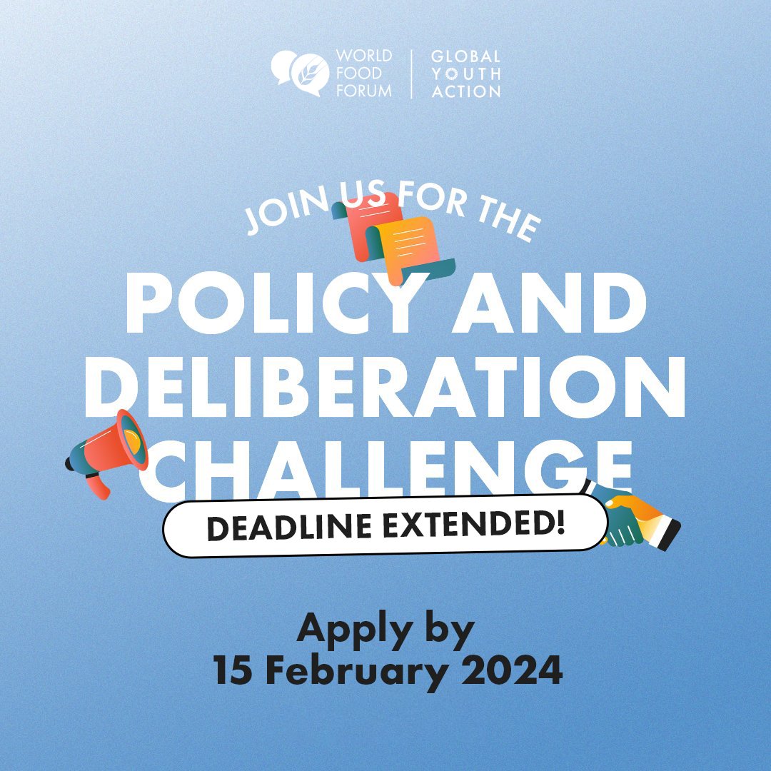 📣 Attention young policy leaders &amp; innovative researchers! The deadline for submissions for the Youth Action Policy and Deliberation Challenge is now extended until 15 February 2024!

👉 Read more and submit your proposal now: ow.ly/JZw150QybnK