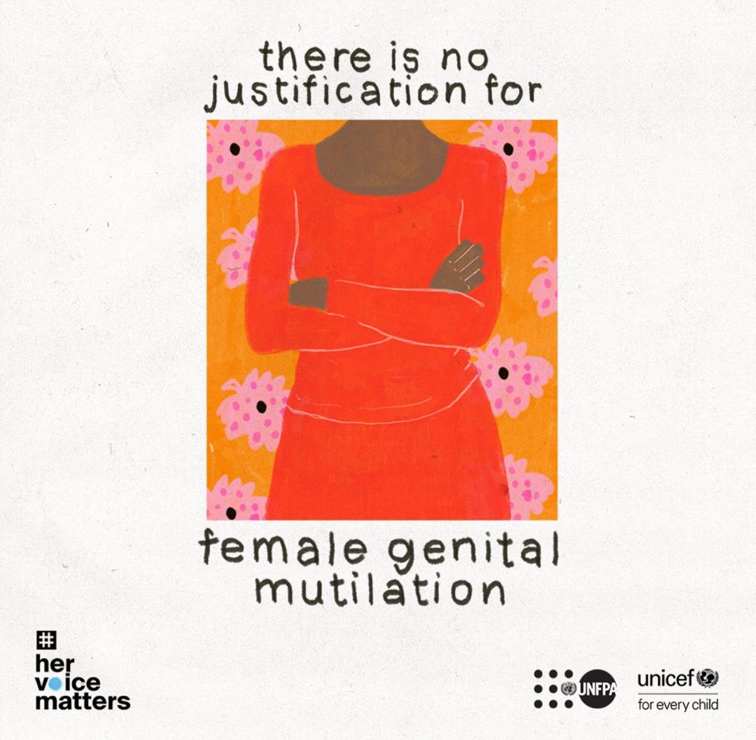 Today is the International Day of Zero Tolerance for Female Genital Mutilation. 🇺🇳🇳🇬

Join the campaign to amplify the 2024 theme of " Her Voice. Her Future. Investing in survivor- led Movements to End Female Genital Mutilation.  🚫

We must say NO to #FGM !!

#HerVoiceMatters