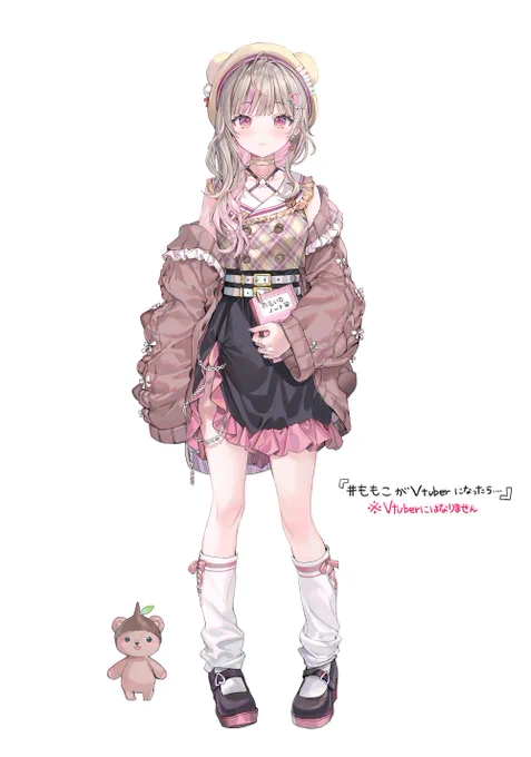 「もしも私がVtuberになったら・・・」という題で去年コミケ本用に描いたものですが、このキャラを描いてくださる方が多かったので3面図をゆる～く作ってみました 