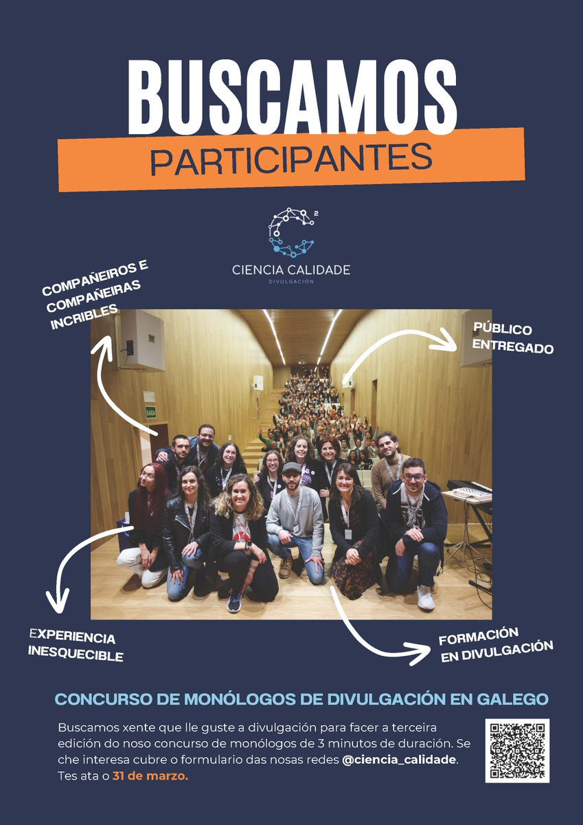 linguaUSC's tweet photo. Gustaríache contar o teu traballo científico nun formato pouco convencional?
@CienciaCalidade ofréceche a calidade de probar cos #monólogoscientíficos 
3 minutos sobre o escenario para ensinar deleitando.

Inscríbete ata o 31 de marzo!! https://t.co/chQ9SieLSR