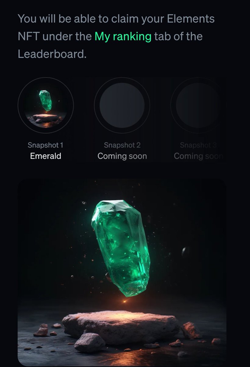 JuliusElum's tweet photo. Good news for those who pre-ordered the Solana mobile chapter 2.

If you purchased the Solana mobile phone, if you haven't you can still purchase before the snapshot countdown.

A snapshot for an element NFTs called emerald will be taken in less than 14 hours from NOW for those who are in the top 1500 leaderboard.

However, if you didn't make it to the top 1500 in the leaderboard, but you pre-ordered the Solana chapter 2 mobile, you will get a pre-order token.

This is just the 1st snapshot, the 2nd and 3rd snapshot is still on the way.

You might start inviting your friends now to buy Solana Mobile for $450 before the close time for the snapshot.

That's if you bought yourself.

As leaderboard sponsors are increasing daily with JUP been a top leaderboard sponsor.

There will be more rewards, Airdrops, token distribution and NFTs cooking after TODAY'S snapshot.

I'm waiting patiently for the 2nd snapshot

The 3rd snapshot.

Thank God I made it to the top 500 not even top1500 with the support of those who purchased with my referral link.

So, huge reward will drop for me after the snapshot.

We must milk this Solana ecosystem dry even before the bull market.