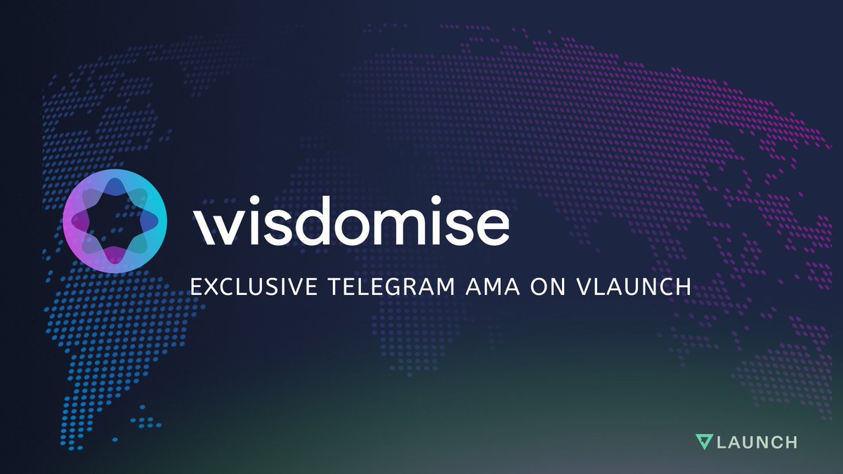 VLaunchCOM's tweet photo. 🎉PREPARE FOR THE @wisdomise AMA🎉

We are excited to announce our upcoming Telegram AMA with Wisdomise on February 8th 12:30PM UTC!

📍Location: https://t.co/eneku9uLop
⚡️Rewards 500 VPAD for 3 winners

Rules:

✅ Follow us at @VLaunchCOM & @wisdomise

✅ Join our Telegram Channel https://t.co/eneku9uLop

✅ Retweet this post

✅ Bring 3 of your friends by tagging them

✅ Drop your question below 👇