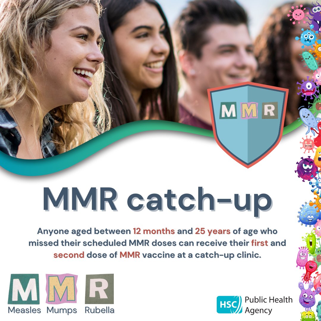 #MMRcatchup Any children or young people who missed getting the vaccine first time around will have the opportunity to receive it now. Find out more at nidirect.gov.uk/mmr or see pha.site/mmr-catch-up