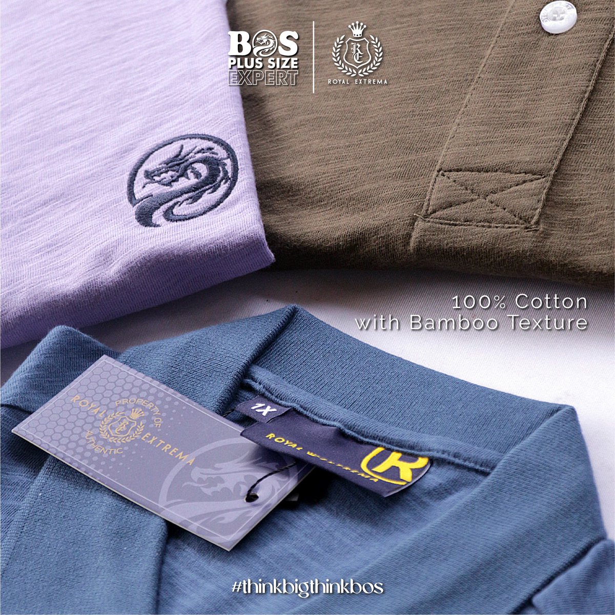 onestopbig's tweet photo. ROYAL EXTREMA Plus Size Fortune Dragon Polo Shirt collection:

✅ Bold Fortune Dragon Logo Embroidery
✅ Breathable 100% Cotton
✅ Unique Bamboo Texture 
✅ 13 Vibrant Colours

Available in 13 colors, there's a perfect match for every personality. 

#BOS #bigandtall #plussizemen https://t.co/gsCJVcjr81