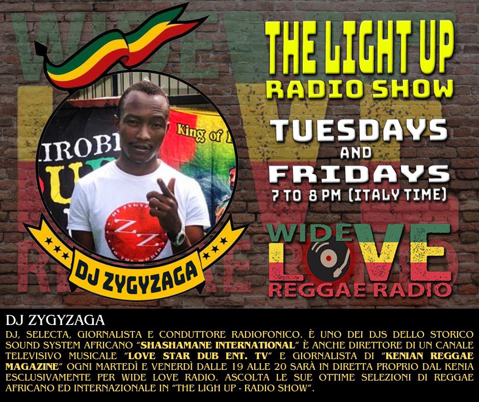 254reggaemag's tweet photo. Tonight’s Plan:
7p.m Italy/ 9p.m KE The Light Up Show with Dj ZygyZaga on Wide Love Reggae Radio
10p.m KE Kenyan Reggae Scene audiovisual Live on Love Star Dub Ent Tv, Facebook.
#reggae2024 #djzygyzaga #kenyanreggaemagazinearmy #reggaetuesdays #onlinereggaeradio #kenya #world https://t.co/VkRva6cgL2