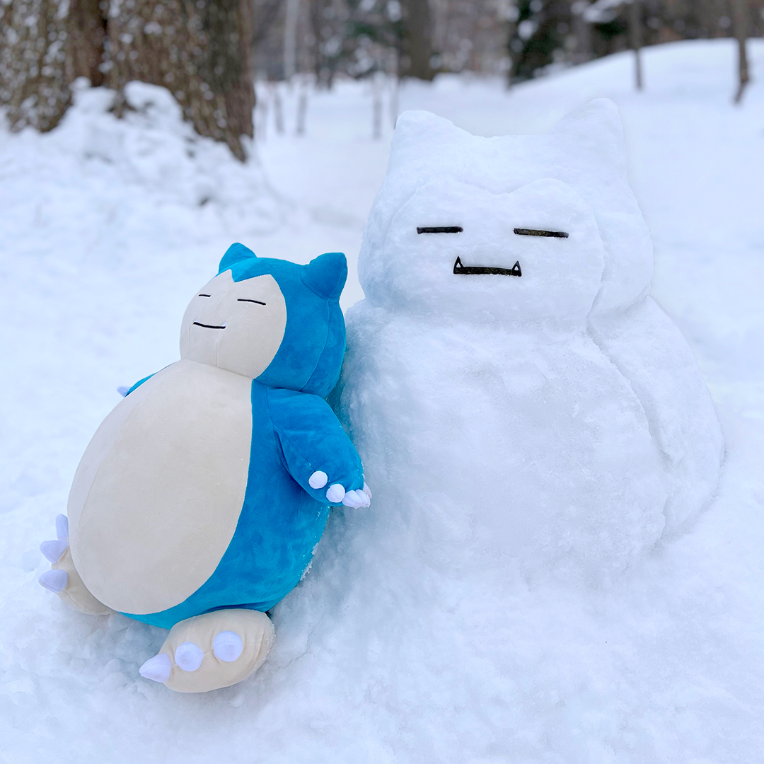 カビゴンの雪だるまを作りました⛄ #雪だるま #プロジェクトカビゴン