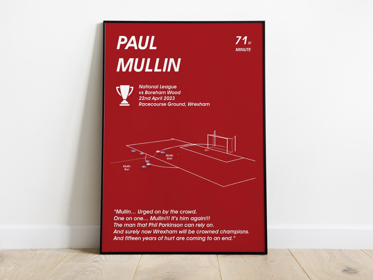 🚨 𝑾𝑹𝑬𝑿𝑯𝑨𝑴 𝑭𝑹𝑨𝑴𝑬𝑫 𝑷𝑹𝑰𝑵𝑻 𝑮𝑰𝑽𝑬𝑨𝑾𝑨𝒀 🚨

We’ve teamed up with <a href="/sporting_iconic/">Iconic Sporting Moments</a> to give away an A3 Framed Print of this iconic Mullin goal.

To enter: 

🔄 Retweet this post 
➕Follow <a href="/RobRyanRed/">RobRyanRed - Wrexham AFC Podcast</a> 
➕Follow <a href="/sporting_iconic/">Iconic Sporting Moments</a> 

Winner to be announced on Friday!