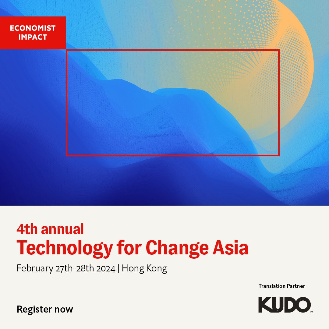 EconomistEvents's tweet photo. Join us in Hong Kong at #EconTechforChange and listen live in Cantonese or Mandarin thanks to translation partner, @KUDO. Find out more https://t.co/bCFrO42LK8 https://t.co/YuKcrU0a3G