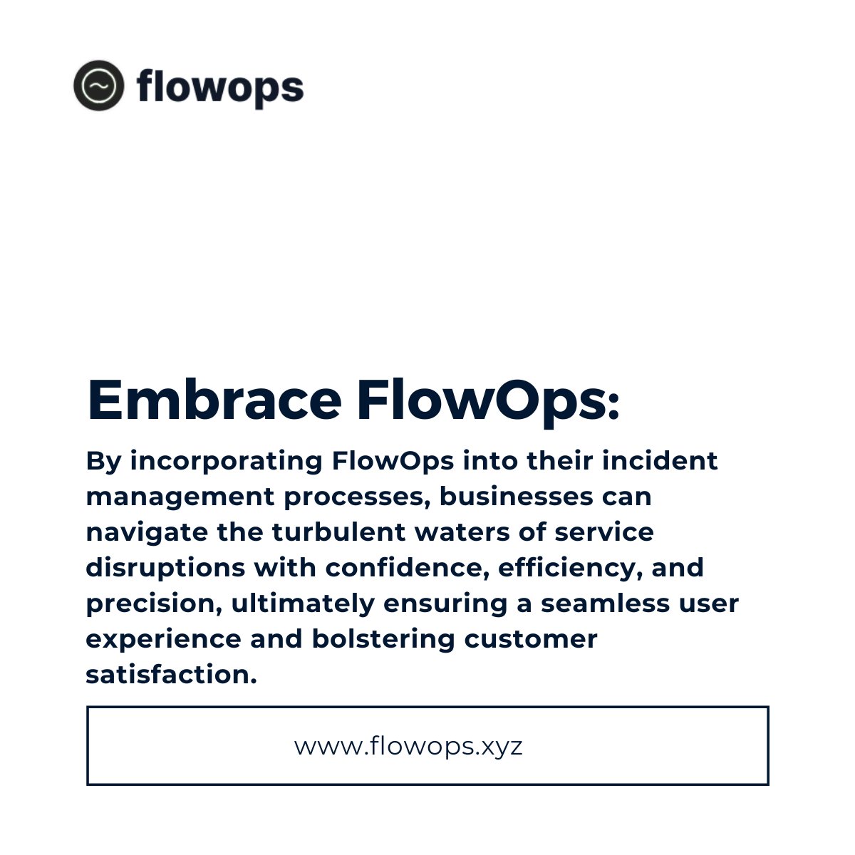 flow0ps's tweet photo. Boost efficiency, precision, and customer satisfaction. 

Empower your business with FlowOps for resilient incident management, ensuring a seamless user experience.

Visit https://t.co/up9K6YHrwf to get started

#FlowOps #IncidentManagement #customerexperience https://t.co/VK1Lf4O6M6