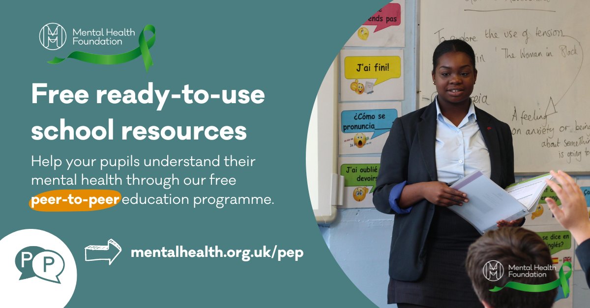 This #ChildrensMentalHealthWeek, empower young people to learn about mental health and how to protect it.  Explore our free peer education resources for schools and colleges: bit.ly/3OdgW4U