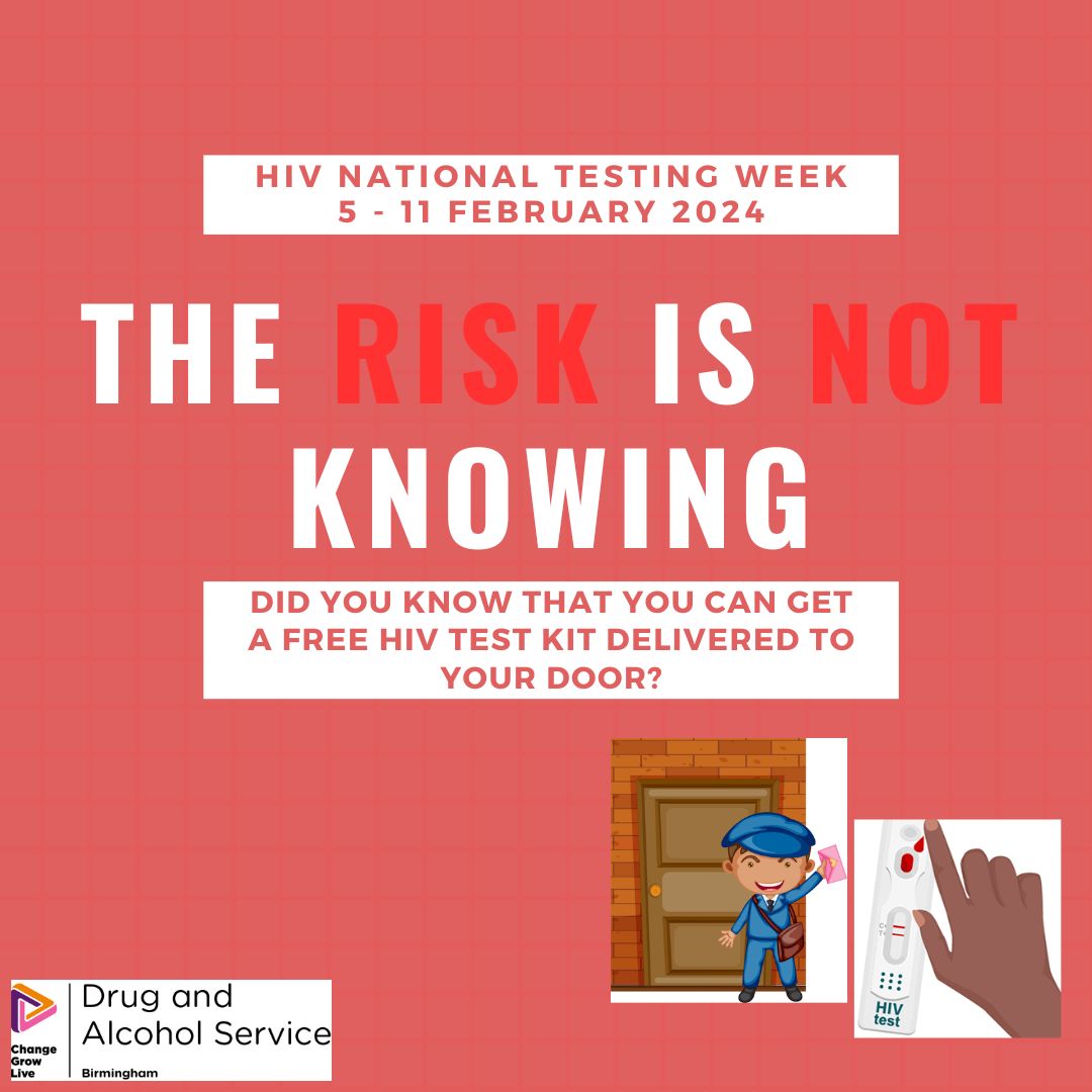 CGLBirmingham's tweet photo. Did you know you can get a free HIV self-sampling test kit delivered to your door?

Testing for HIV is free, quick &amp; easy. Mark this year’s National #HIVTestingWeekby ordering a free kit, which will be delivered directly to you 👇https://t.co/puUkkIgjMk https://t.co/raS4xQztNF