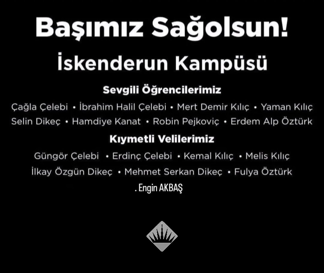 BhcIsk's tweet photo. 06 Şubat depreminde hayatını kaybeden tüm canlarımızı saygı ve rahmetle anıyoruz🖤
#6subat
#kalbimizdesiniz
#bkiskenderun
#bkbelen
@bahcesehir_k12 @bkbelen_ @osmanzekiozger @ucannmustafa https://t.co/YLr9VPBfLx