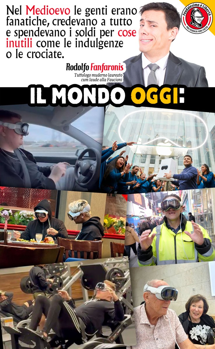 Le imago che giungon dallo novo mondo paion ire da un episodio dello 'Nigro speculo' et rafforzan la nostra convintionem che oltre le colunne d'ercole vi sian solo li inferi! #VisionPro