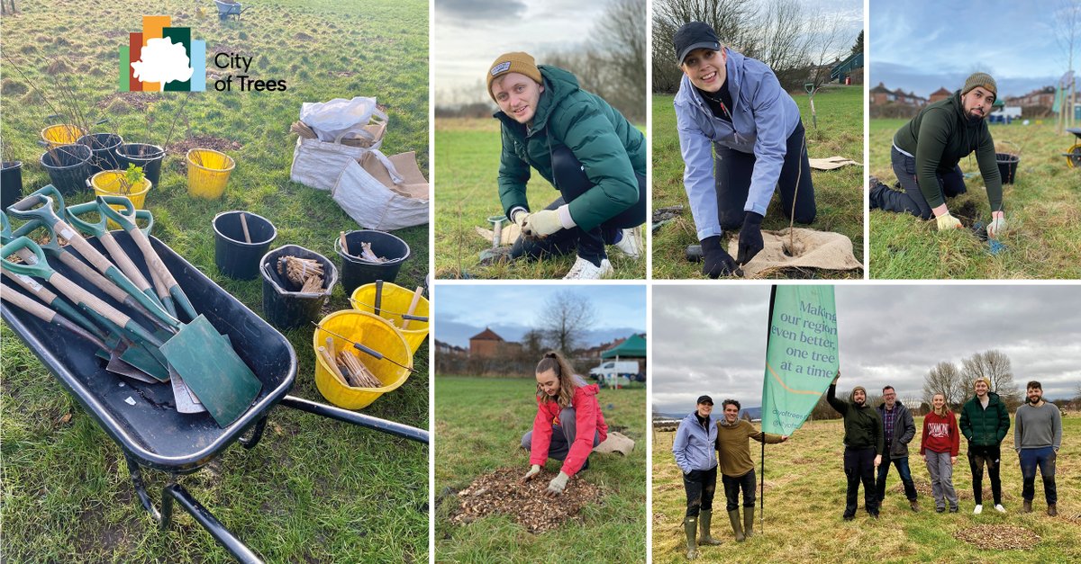 We were pleased to take part in another Green Away Day with @CityofTreesMcr, where we had the opportunity to support their #community woodland creation work. We joined 3 of their volunteers at Ponderosa in Audenshaw and aided with the planting of around 250 trees! #treeplanting