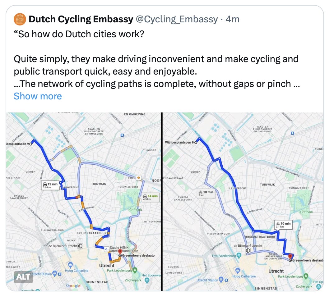 kurkaspars's tweet photo. Kamēr vienas pilsētas prioritizē slodzi samazinošu un raitu mobilitāti, citas cieši turās pie nepraktiskiem un nepamatotiem risinājumiem. https://t.co/18auJVXNuR