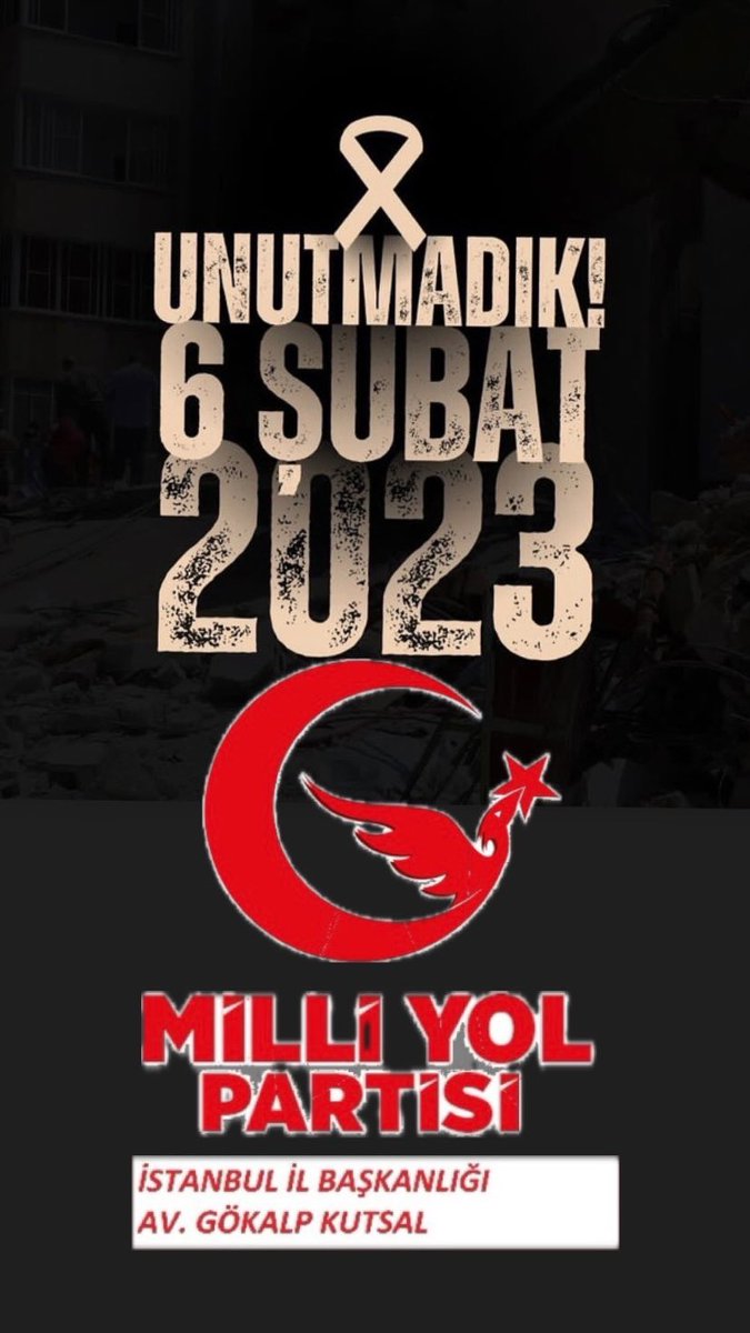 Depremde yitirdiğimiz her bir yaşam, toplumumuzun kalbinde sonsuza dek yaşayacak."(04:17)
#6subat2023 #DepremiUnutma #Hatayantakya #KahramanmaraşDepremi 
@milliyolesenler <a href="/milliyolgm/">Milli Yol Partisi</a> <a href="/Milliyolkk/">Milli Yol Partisi Kadın Kolları</a> <a href="/MilliYol/">Milli Yol</a> <a href="/remzicayir46/">Remzi Çayır</a> <a href="/MilliyolBaevler/">Milli Yol Partisi Bahçelievler İlçe Başkanlığı</a> <a href="/milliyolpartisi/">Tweet Milli Yol</a>