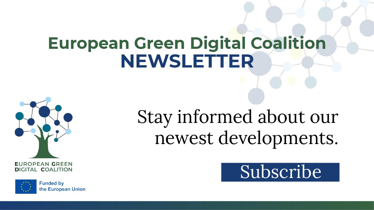 Stay in the loop with the latest news from the #GreenDigitalCoalition! 🌐 Subscribe to our newsletter for all things #NetZero, #Green, and #Digital! greendigitalcoalition.eu/newsletter/