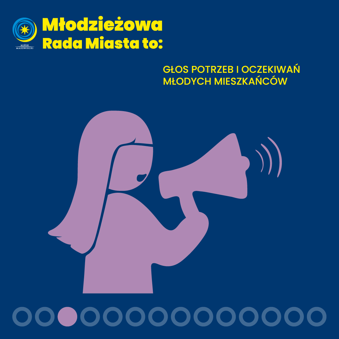 MRM to:
Głos potrzeb i oczekiwań młodych mieszkańców.
Powiedz nam, czego potrzebujesz! Napisz, narysuj, nagraj, co cię wkurza, a co inspiruje. Przekaż, jakie masz oczekiwania i potrzeby tak, żeby Rada mogła jak najlepiej działać w Twoim imieniu. #MińskMazowiecki