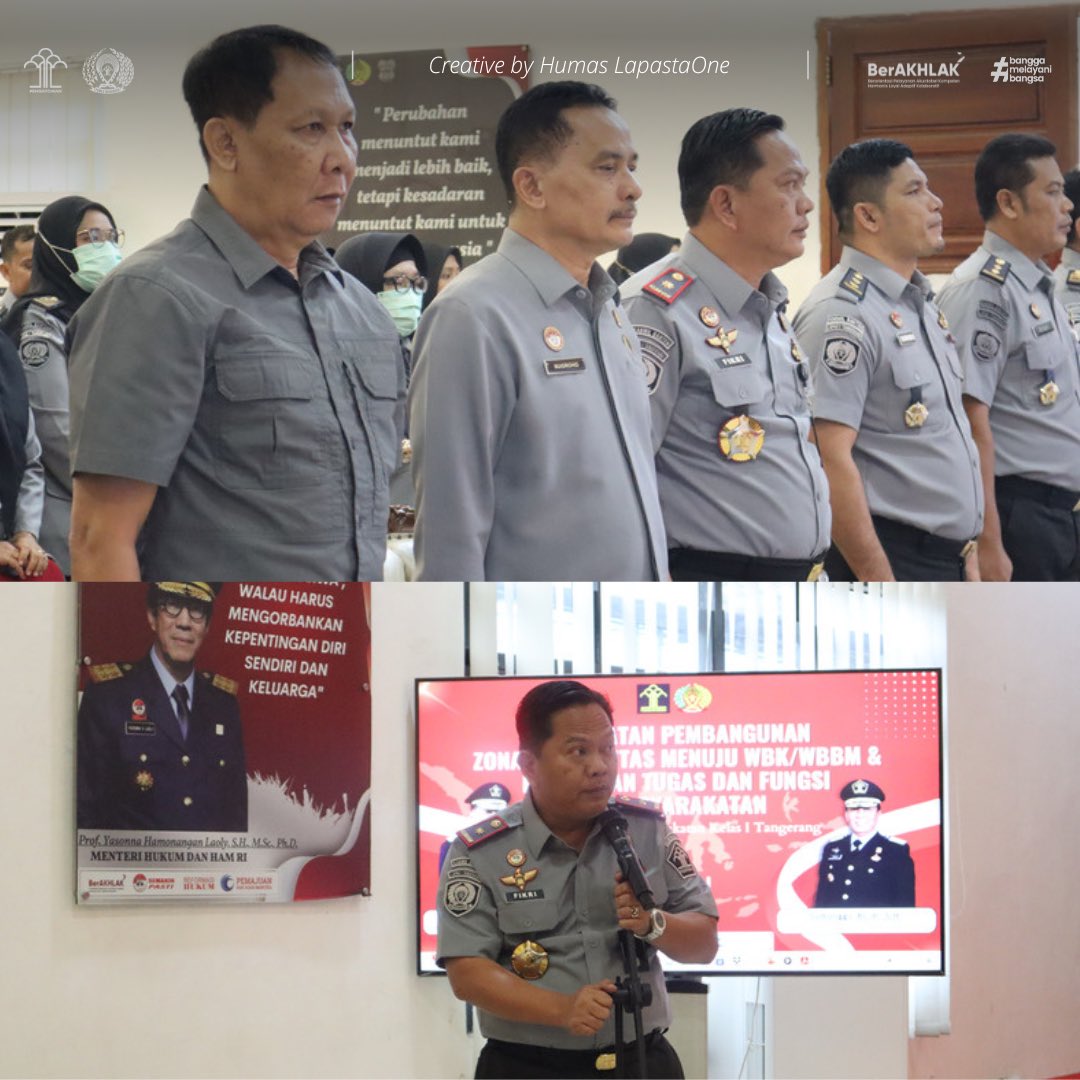 Lapastaone01's tweet photo. Lapas Kelas I Tangerang menerima kunjungan kerja dari Pembimbing kemasyarakatan Ahli Utama Bapak Drs. Nugroho, Bc.IP.,https://t.co/lX7jzi83LL. Dan Sudjonggo Bc.IP., S.H. Penguatan terkait Undang-Undang Nomor 22 Tahun 2022 tentang Pemasyarakatan, Selasa (06/02). https://t.co/spHwzJKhSM