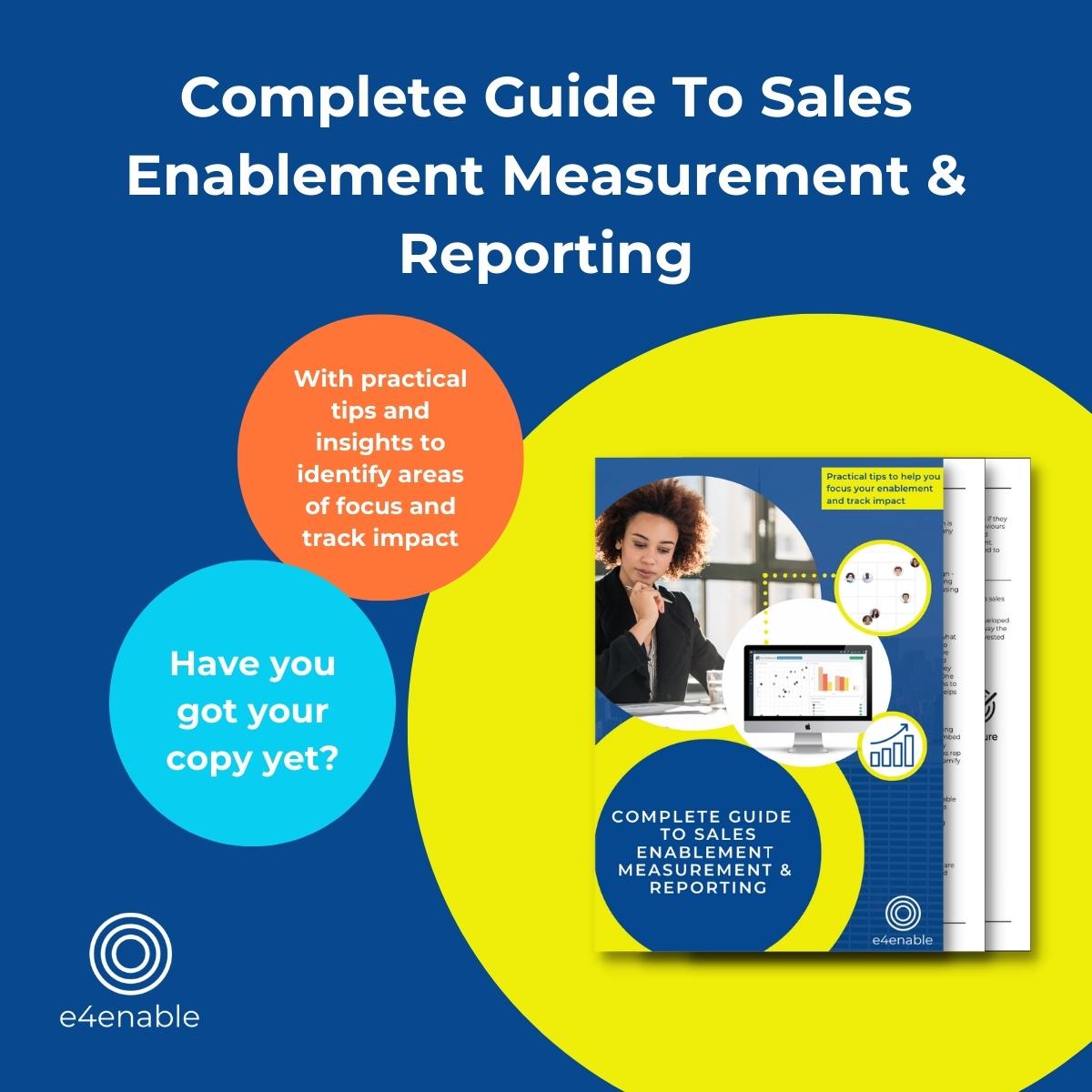 e4enable's tweet photo. If there is one thing that should be on your priority list, it's getting to grips with measurement!

Our guide gives you all you need to be able identify skills gaps and focus activity to make a real difference to revenue generation.  Take a look https://t.co/GaSoPdrSeN https://t.co/1kTJC4xSUI
