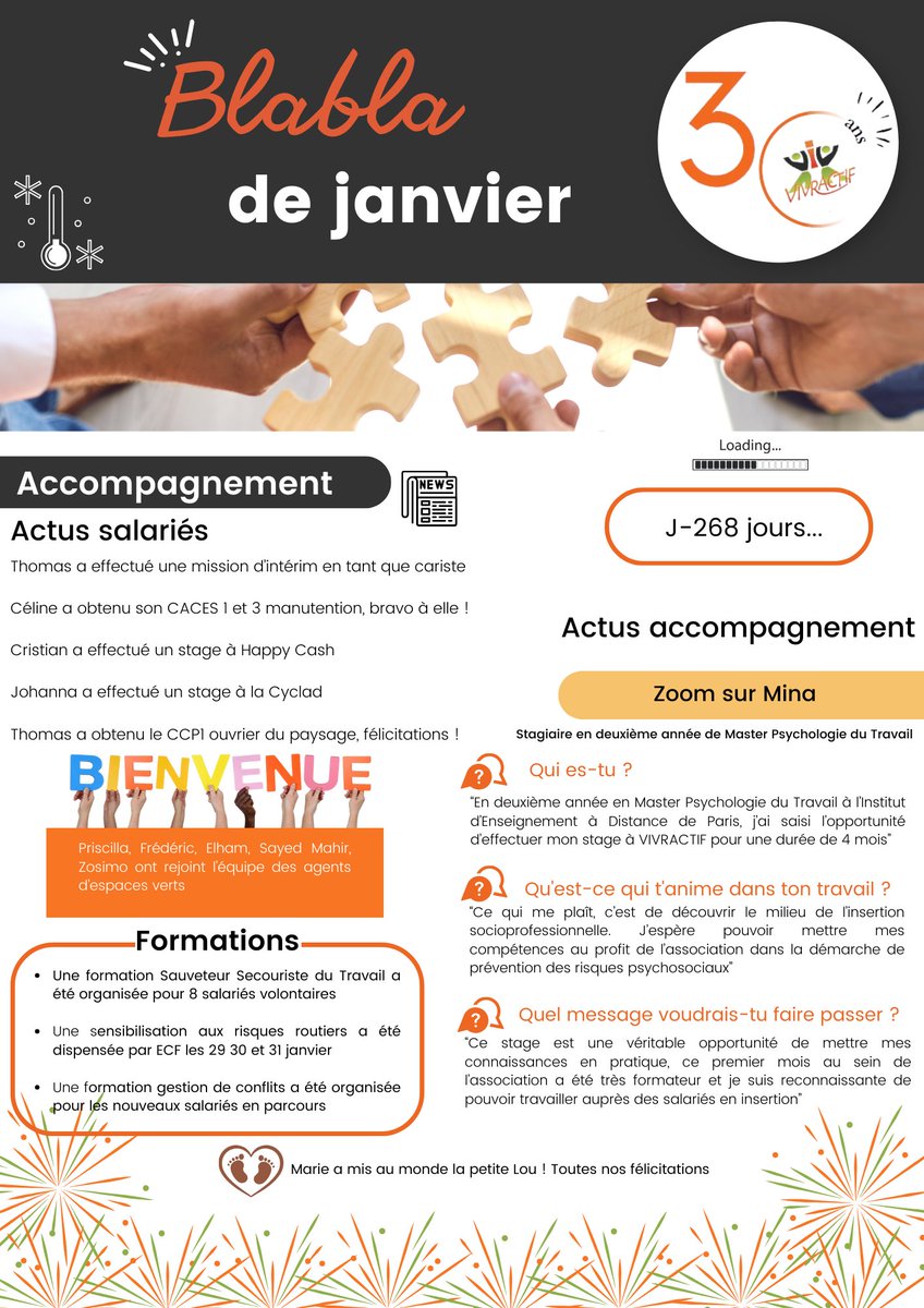 vivractif's tweet photo. 📃Retrouvez les infos du VIVRACTIF dans le blabla du mois de janvier ! https://t.co/dxc7ry1LOJ