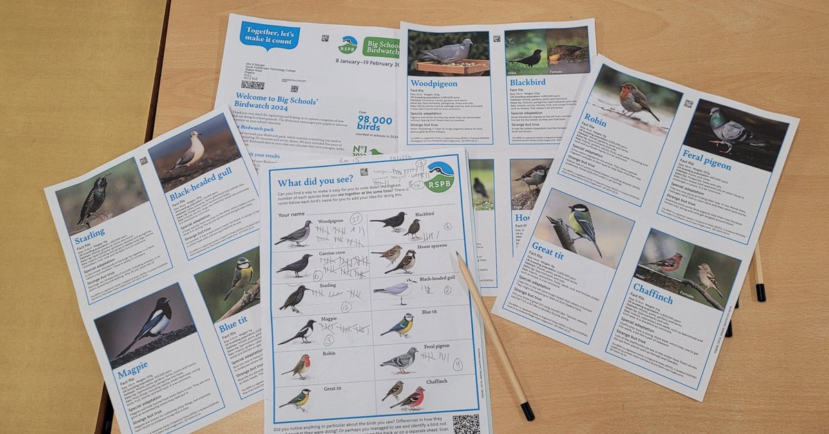 Quad Club are taking part in the Big School Bird Watch @Natures_Voice we are very lucky to enjoy such a diverse bird population on our site! #birdwatch2024