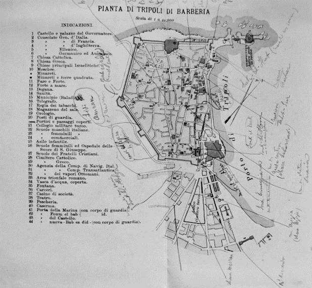 storia1911's tweet photo. #Libyanhistory #Tripoli #ItalianColonialism
Research goes on. A new file discovered on Chérau's war correspondence in Tripolitania. An Italian military booklet (1911) with plans of Tripoli (with annotations by the reporter) and Bengasi. https://t.co/k9vJL5pYiy