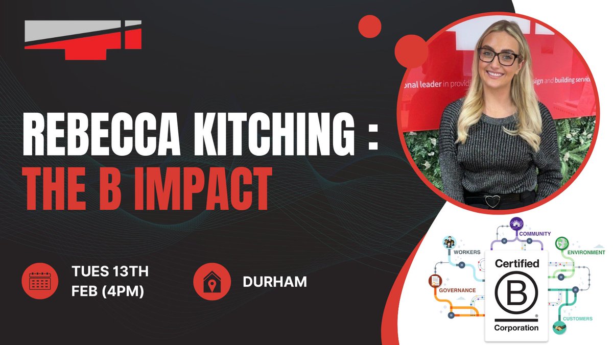 Rebecca Kitching is attending next week’s B Corp Social in Durham - where she will be part of a panel discussing the topic of B impact.
If you’re going to be attending, don’t forget to say hello…..should be a great evening!
#bcorpsocial #networking #roofing #insulation