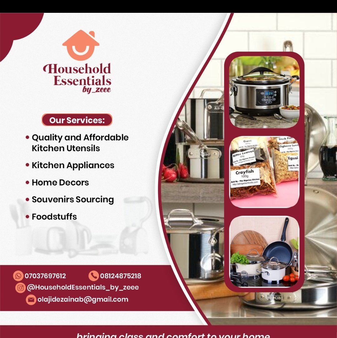 Essentialsbyzee's tweet photo. Hey there, I sell a variety of high-quality kitchen utensils and appliances, So if you are looking for something to make your cooking easier or just want to add some stylish new pieces to your kitchen, I've got you covered! Take a look and let me know if you see anything you like https://t.co/lcQNB9s2xo