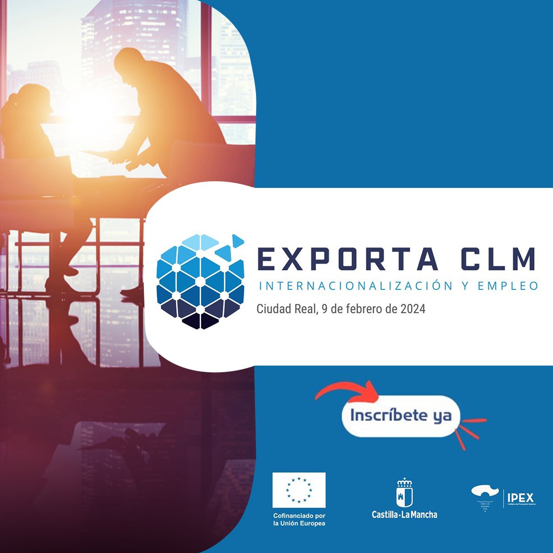 itecam_CT's tweet photo. ¡No te pierdas #EXPORTACLM!🚀Organizado por @gobjccm a través del @Ipex_clm, se enfocará en la expansión internacional y facilitará el networking entre empresas y jóvenes estudiantes de comercio internacional.
📅 9 de febrero en Ciudad Real
Inscríbete ➡ https://t.co/HkVM16oJzg https://t.co/cPgBXlw7FN