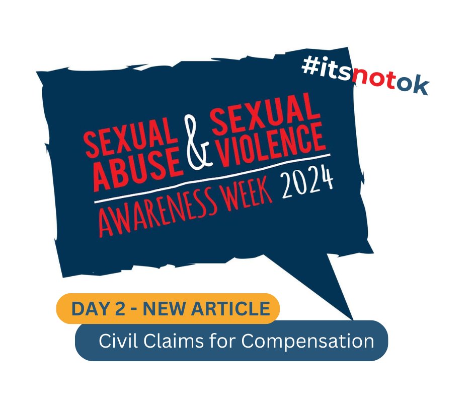 It is day 2 of Sexual Abuse and Sexual Violence Awareness Week. Our team have published a new article exploring civil claims for compensation.

If you want to find out how to make a civil claim, or want to discuss with our team, read the article below.

tinyurl.com/bddnjaac