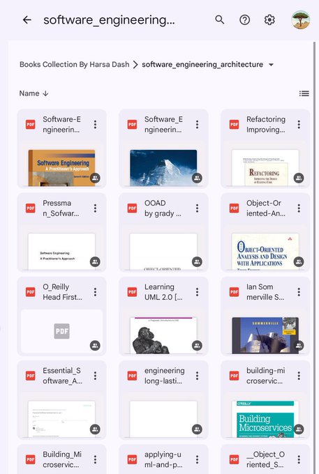 Shruti_0810's tweet photo. Collections of Programmers top 500+ Books 😱

Just for free !!  😱

1. Frontend  
2.  Backend  
3. Mobile Dev 
4.  Databases  
5.  Data Science  
6. Data Structure  
7. Bioinformatics 
8. Web Scrapping  
9. Interview Books 
10. Software Testing  
11. Automata theory 
12. Data Engineering 
13. Operating System  
14. Data engineering 
15. Network Security  
16. Algorithm Design  
17. Computer Vision 
18. Cloud Computing 
19. Computer Networks 
20. Software Engineering  
21. Programming Languages  
22. Computer Architecture  
23. Natural Language Proc 
24. Artificial Intelligence  
25. Gis  
26. GRE  
Many more...

To get all ,  
1. Like & Reply “ X ”   
2. Retweet (much appreciated☺️)   
3. Follow me (so that I can DM)